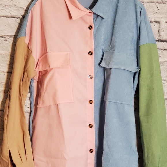 👕SOLD Corduroy Lightweight Oversized Women's Shirt Jacket - Picture 2 of 9
